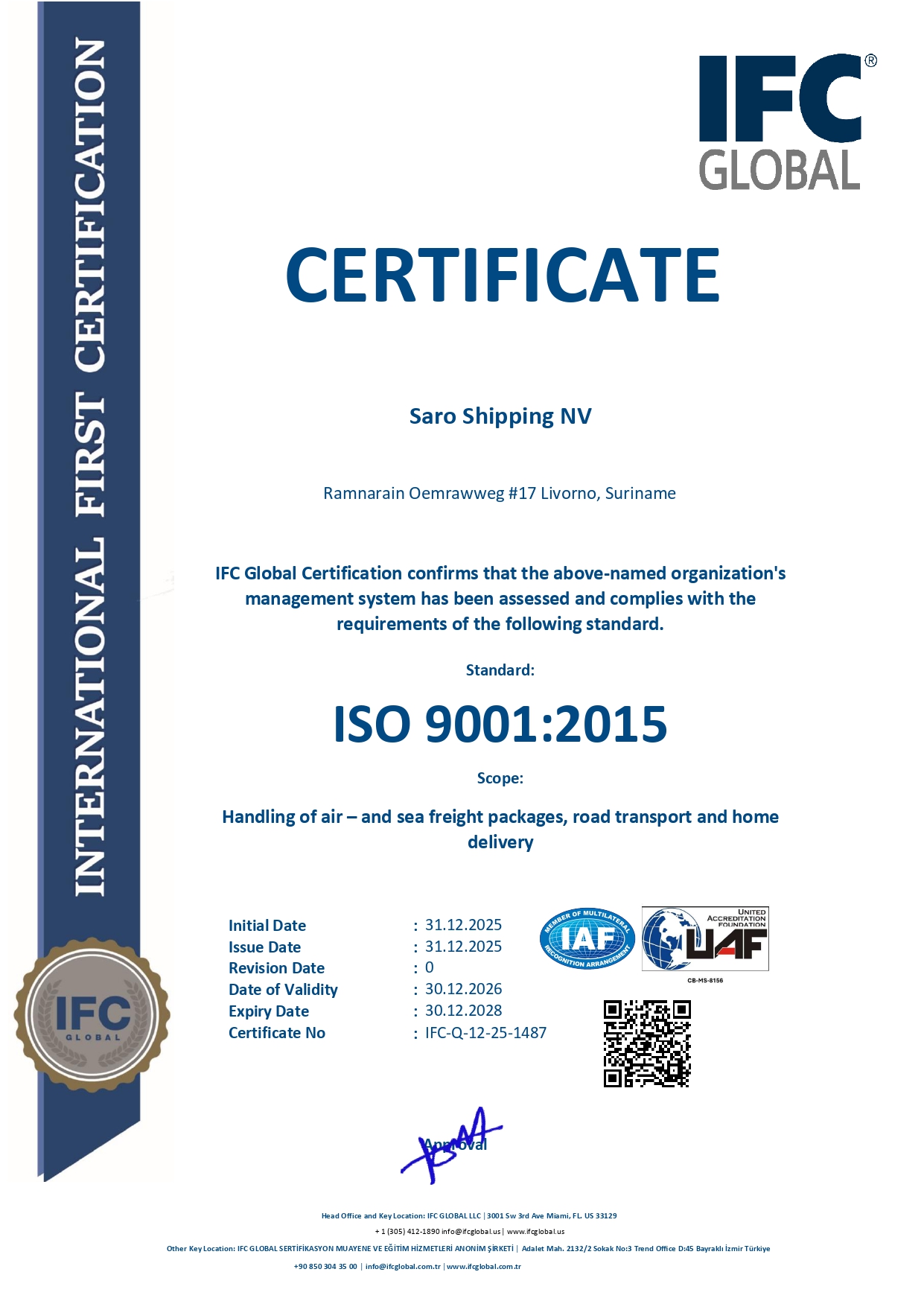 Certificate