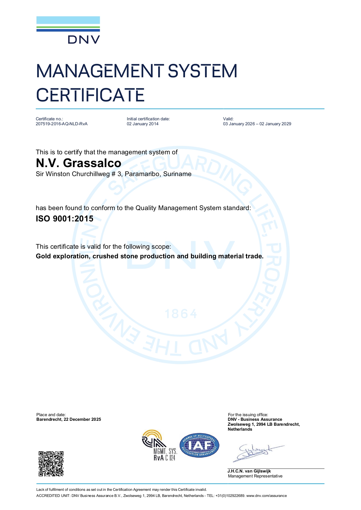 Certificate