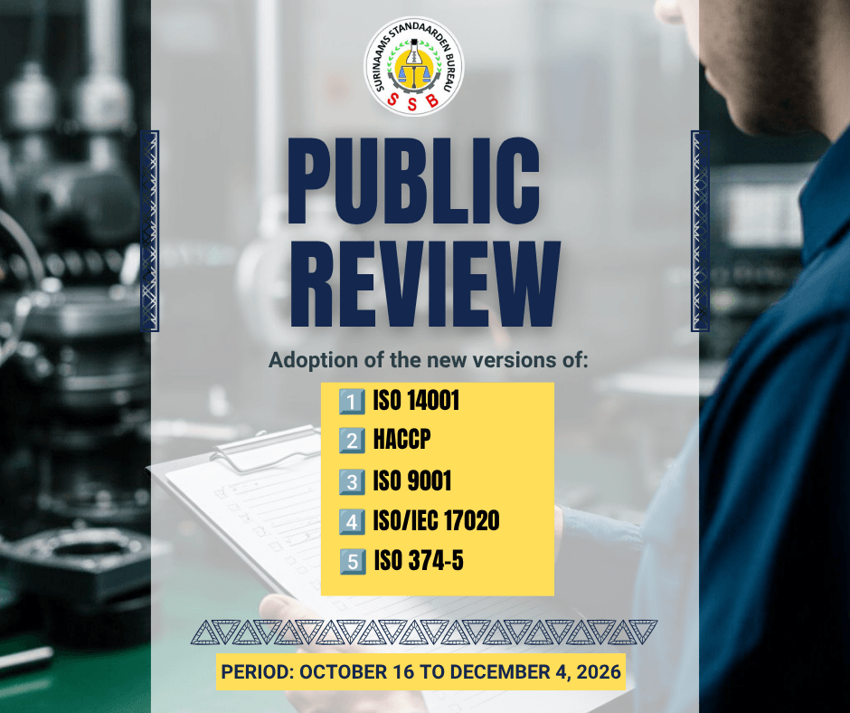 Public review adoptie nieuwe versie ISO-standaarden als Nationale Standaarden